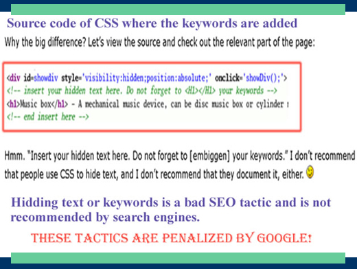 CSS spam| Cascading Style Sheets| CSS for HTML XHTML and XML documents