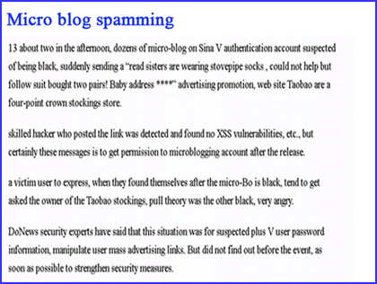 Micro blogging| malware spread via micro blogs| Search engine genie
