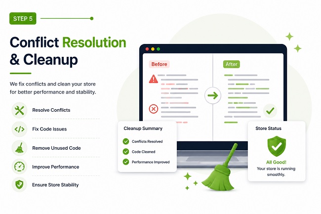 Shopify App Conflict Resolution Cleanup