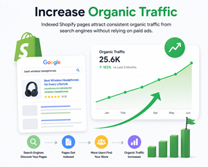 Increase Organic Traffic Shopify SEO Indexing