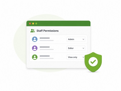 Shopify staff permission setup