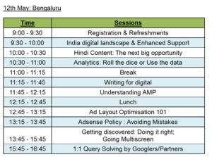 google india pub meet agenda