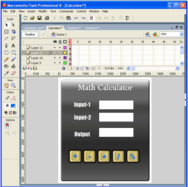 make a calculator in flash actionscript 3.0